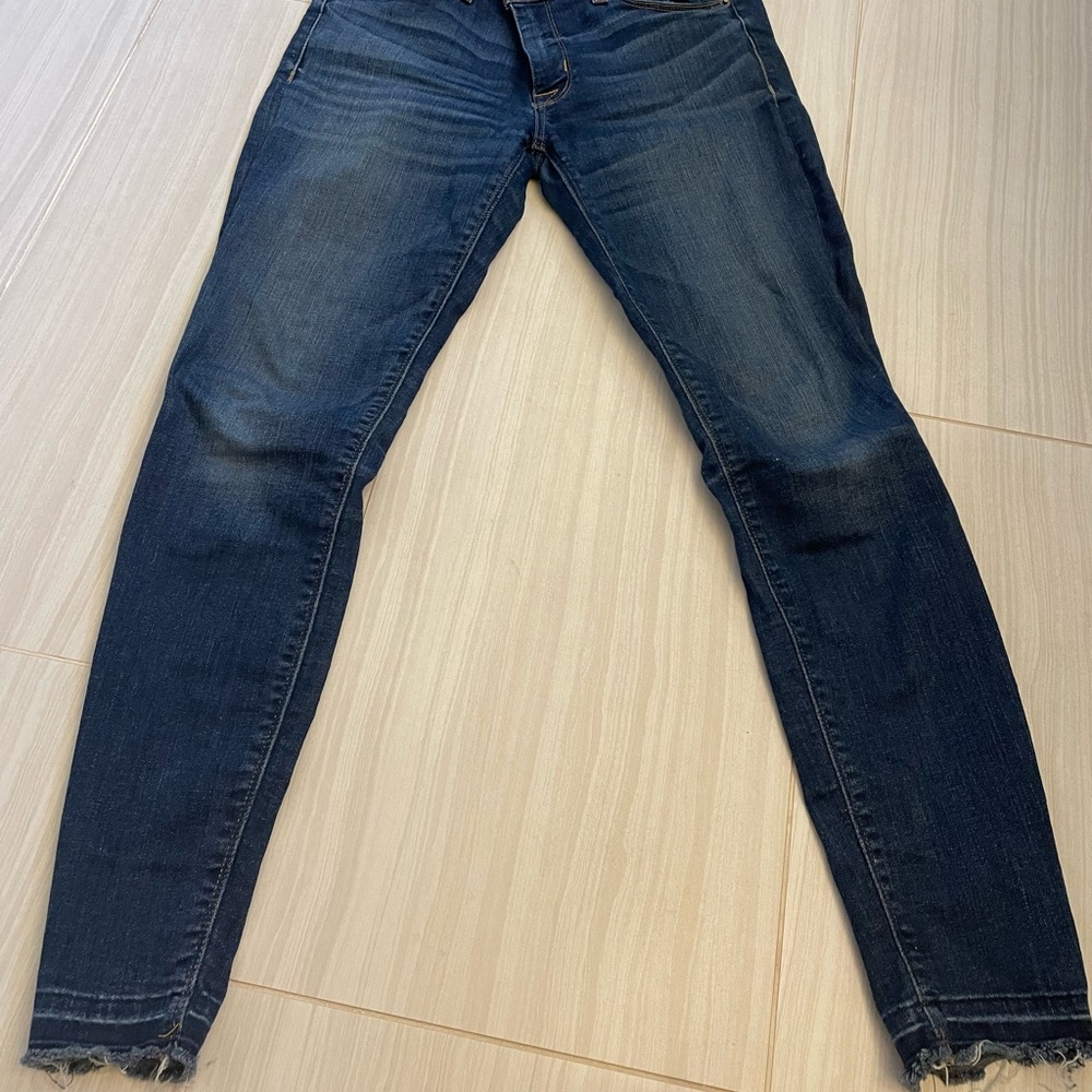 Hudson raw hem skinny jeans